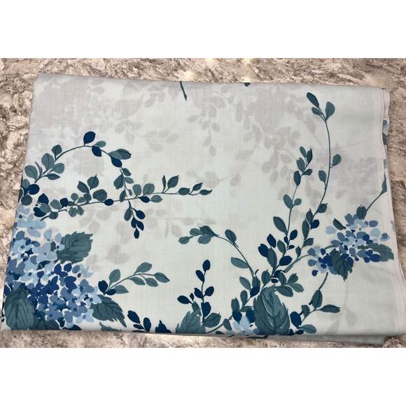 Vintage Blue Floral Springmaid Twin Flat Sheet w/pillowcases - Picture 3 of 7